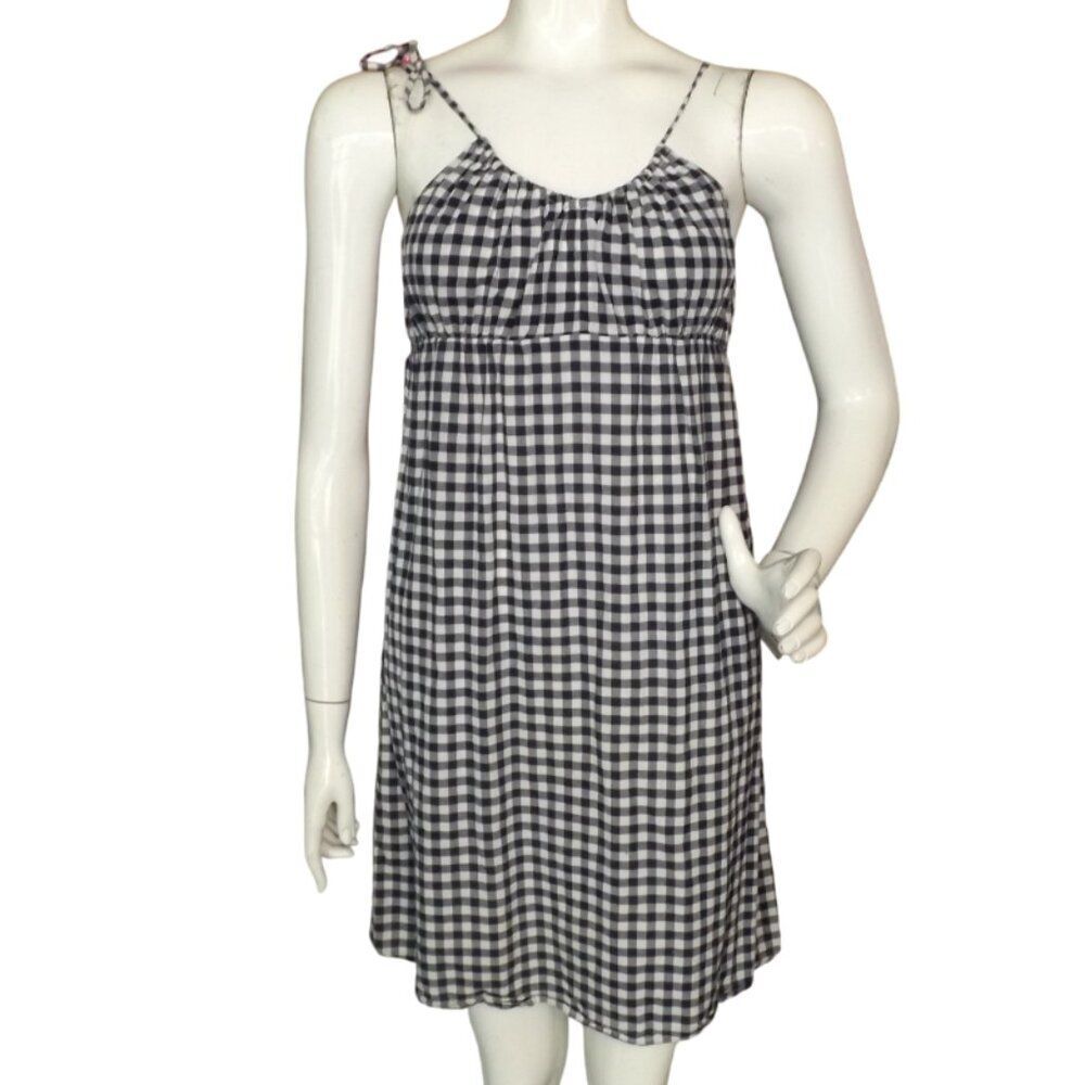 TOMMY BAHAMA Dress, S, Blue/White Gingham, Strappy, Empire Waist, Lightweight